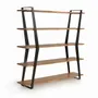 Bookshelves - Acacia wood and metal bookcase - GINER Y COLOMER