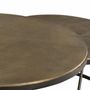 Tables basses - Table basse plateau bronze et pieds métal doré - GINER Y COLOMER