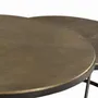 Tables basses - Table basse plateau bronze et pieds métal doré - GINER Y COLOMER
