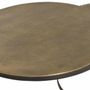Tables basses - Table basse plateau bronze et pieds métal doré - GINER Y COLOMER