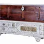 Boîtes de rangement - Coffre ancien en bois de manguier blanc - GINER Y COLOMER