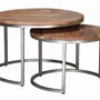 Tables basses - Table basse en bois de manguier naturel et pieds en métal - GINER Y COLOMER