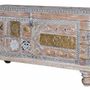 Storage boxes - Aged White Mango Wood Chest - GINER Y COLOMER