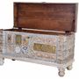 Storage boxes - Aged White Mango Wood Chest - GINER Y COLOMER