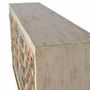 Sideboards - Mango wood sideboard with maiolica details and metal legs - GINER Y COLOMER
