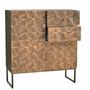 Sideboards - Mango wood and bronze sideboard, dark brown metal legs - GINER Y COLOMER