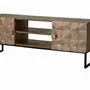 TV stands - TV cabinet in mango wood and dark brown bronze - GINER Y COLOMER