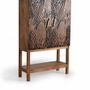 Wardrobe - Hand-carved acacia wood bottle cabinet - GINER Y COLOMER