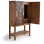 Wardrobe - Hand-carved acacia wood bottle cabinet - GINER Y COLOMER