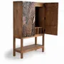 Armoires - Armoire à bouteilles en bois d'acacia sculptée a main - GINER Y COLOMER