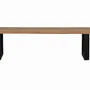Bancs - Banc en bois d'acacia et métal coloris naturel et noir - GINER Y COLOMER