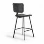 Stools - Stool in natural leather and metal - GINER Y COLOMER