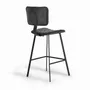 Stools - Stool in natural leather and metal - GINER Y COLOMER