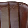Chaises - Chaise en cuir naturel avec pieds en métal marron - GINER Y COLOMER