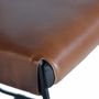Chaises - Lot de 2 chaises en cuir marron et métal - GINER Y COLOMER