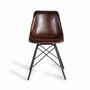 Chairs - Industrial style chair covered in natural leather - GINER Y COLOMER