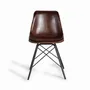 Chairs - Industrial style chair covered in natural leather - GINER Y COLOMER