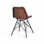 Chairs - Industrial style chair covered in natural leather - GINER Y COLOMER