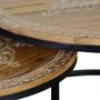 Coffee tables - Coffee table in mango wood and natural and black metal legs - GINER Y COLOMER