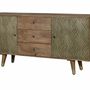 Sideboards - Mango wood and bronze sideboard - GINER Y COLOMER