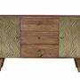 Sideboards - Mango wood and bronze sideboard - GINER Y COLOMER