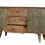 Sideboards - Mango wood and bronze sideboard - GINER Y COLOMER