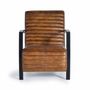 Fauteuils - Fauteuil en cuir marron et métal - GINER Y COLOMER