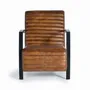 Fauteuils - Fauteuil en cuir marron et métal - GINER Y COLOMER