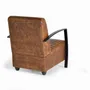 Fauteuils - Fauteuil en cuir marron et métal - GINER Y COLOMER
