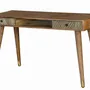 Bureaux - Bureau en bois de manguier avec détails en bronze - GINER Y COLOMER