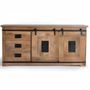 Buffets - Buffet de style industriel en manguier massif et métal - GINER Y COLOMER
