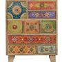 Coffee tables - Multicolored hand-painted mango wood coffee table - GINER Y COLOMER