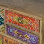 Coffee tables - Multicolored hand-painted mango wood coffee table - GINER Y COLOMER