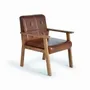 Fauteuils - Fauteuil cuir marron et métal - GINER Y COLOMER