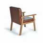 Fauteuils - Fauteuil cuir marron et métal - GINER Y COLOMER
