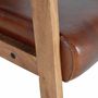 Armchairs - Brown leather and metal armchair - GINER Y COLOMER