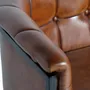 Sofas - Brown leather and metal sofa - GINER Y COLOMER