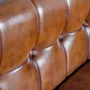 Sofas - Brown leather and metal sofa - GINER Y COLOMER