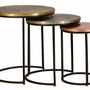 Tables basses - Ensemble de 3 tables basses plateau bronze - GINER Y COLOMER