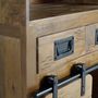 Sideboards - Bottle holder in mango wood and metal - GINER Y COLOMER