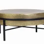 Coffee tables - Coffee table with bronze top and black metal legs - GINER Y COLOMER
