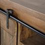 TV stands - Industrial style mango wood TV cabinet with two doors - GINER Y COLOMER