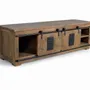 TV stands - Industrial style mango wood TV cabinet with two doors - GINER Y COLOMER