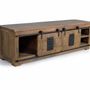 TV stands - Industrial style mango wood TV cabinet with two doors - GINER Y COLOMER