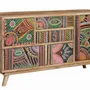 Chests of drawers - Chest of drawers in natural and multi-colored mango wood - GINER Y COLOMER