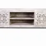 TV stands - Mango wood TV cabinet and aged white metal legs - GINER Y COLOMER