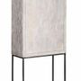Sideboards - Mango wood display case, white and aged gray metal legs - GINER Y COLOMER