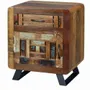 Night tables - Bedside table in aged walnut and gray mango wood - GINER Y COLOMER