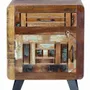 Night tables - Bedside table in aged walnut and gray mango wood - GINER Y COLOMER