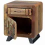 Night tables - Bedside table in aged walnut and gray mango wood - GINER Y COLOMER